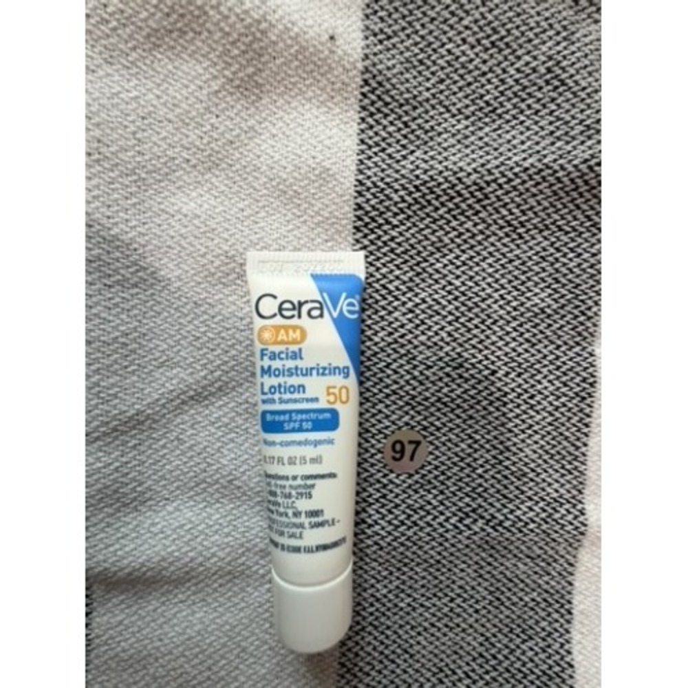CeraVe AM Facial Moisturizing Lotion SPF 50 Sunscreen Travel Size 0.17oz 5ml